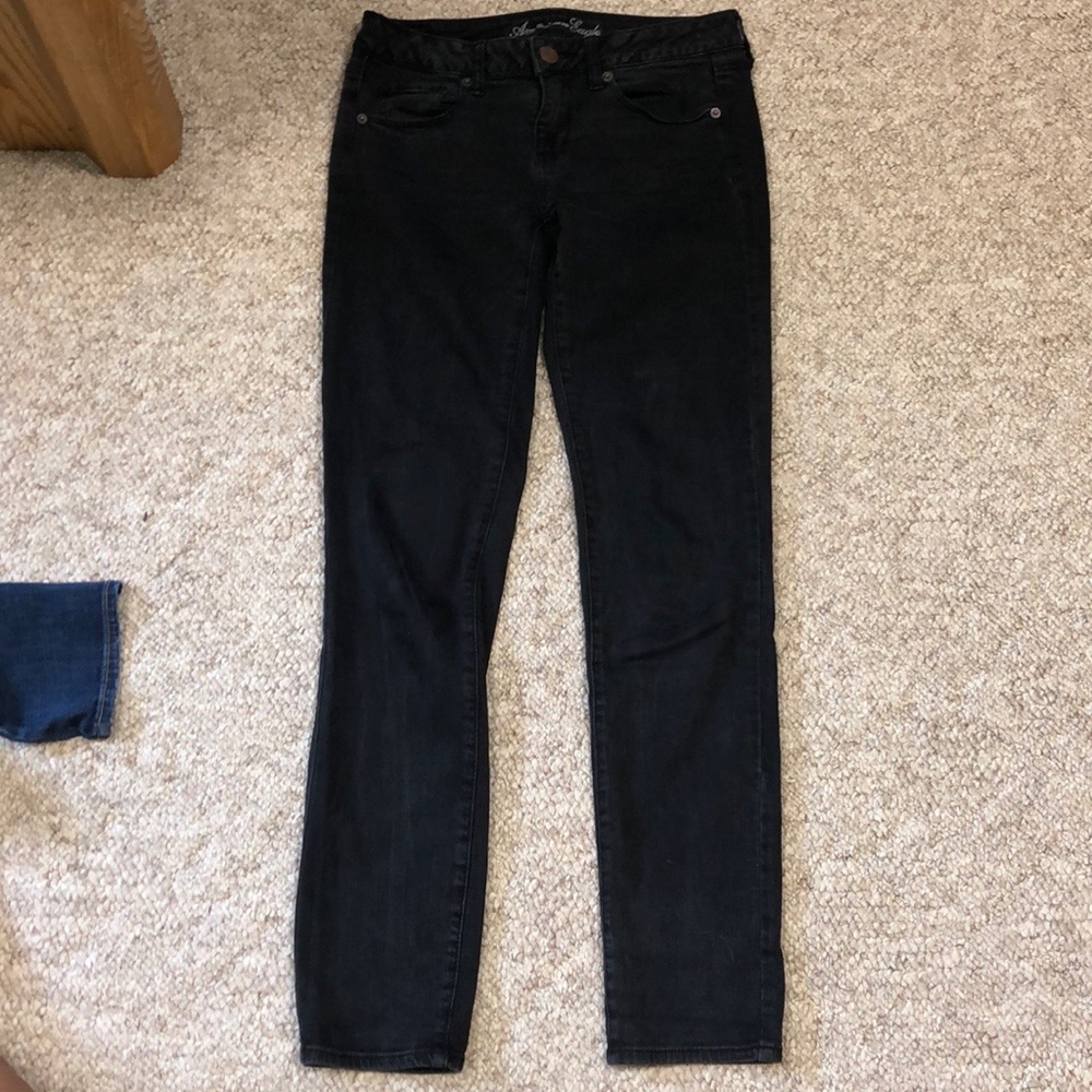Black American Eagle Skinny Jeans